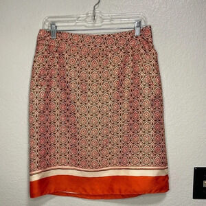 Banana Republic Silk Blend Paisly Design Skirt Size 8